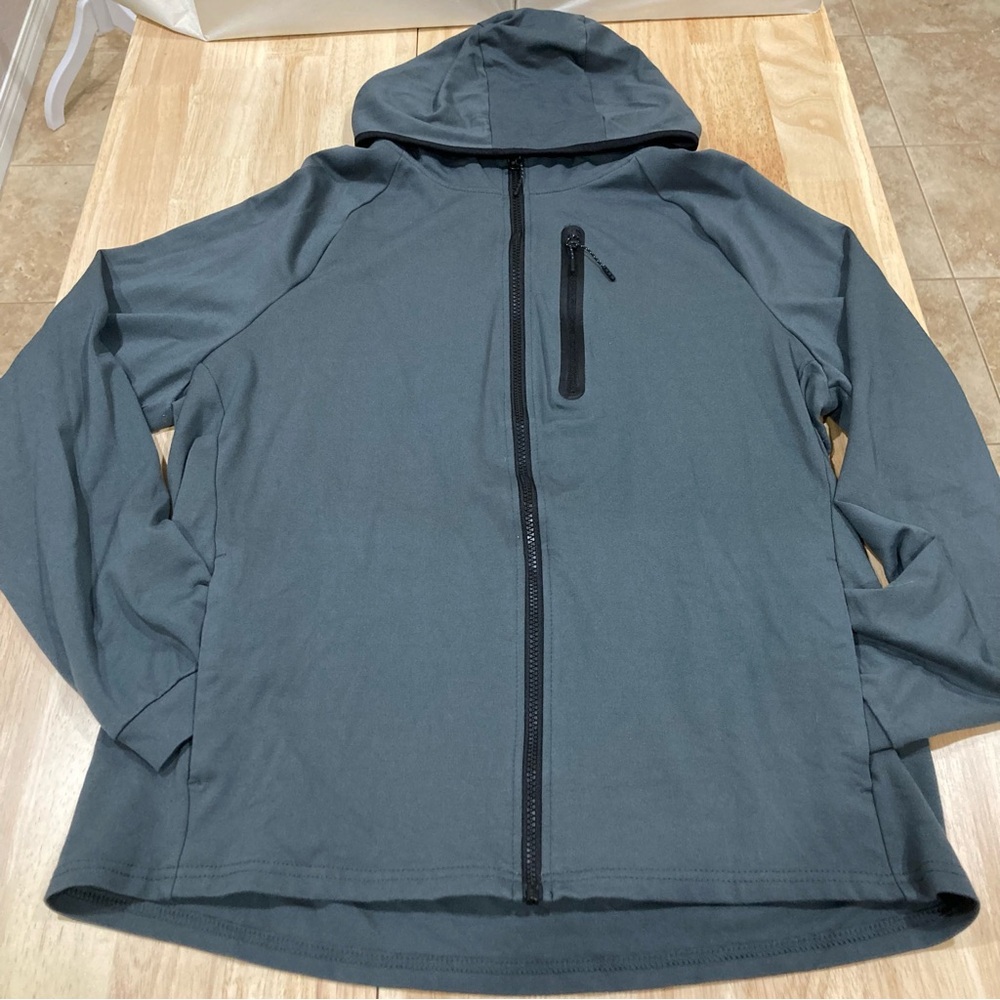 Member’s Mark Men's Premium Stretch Luxe Gray Full Zip Hoodie